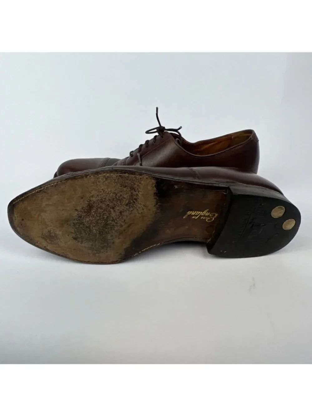 Lord & Taylor Brown Cap Toe Oxford Dress Shoes – Size 10 | Made in England